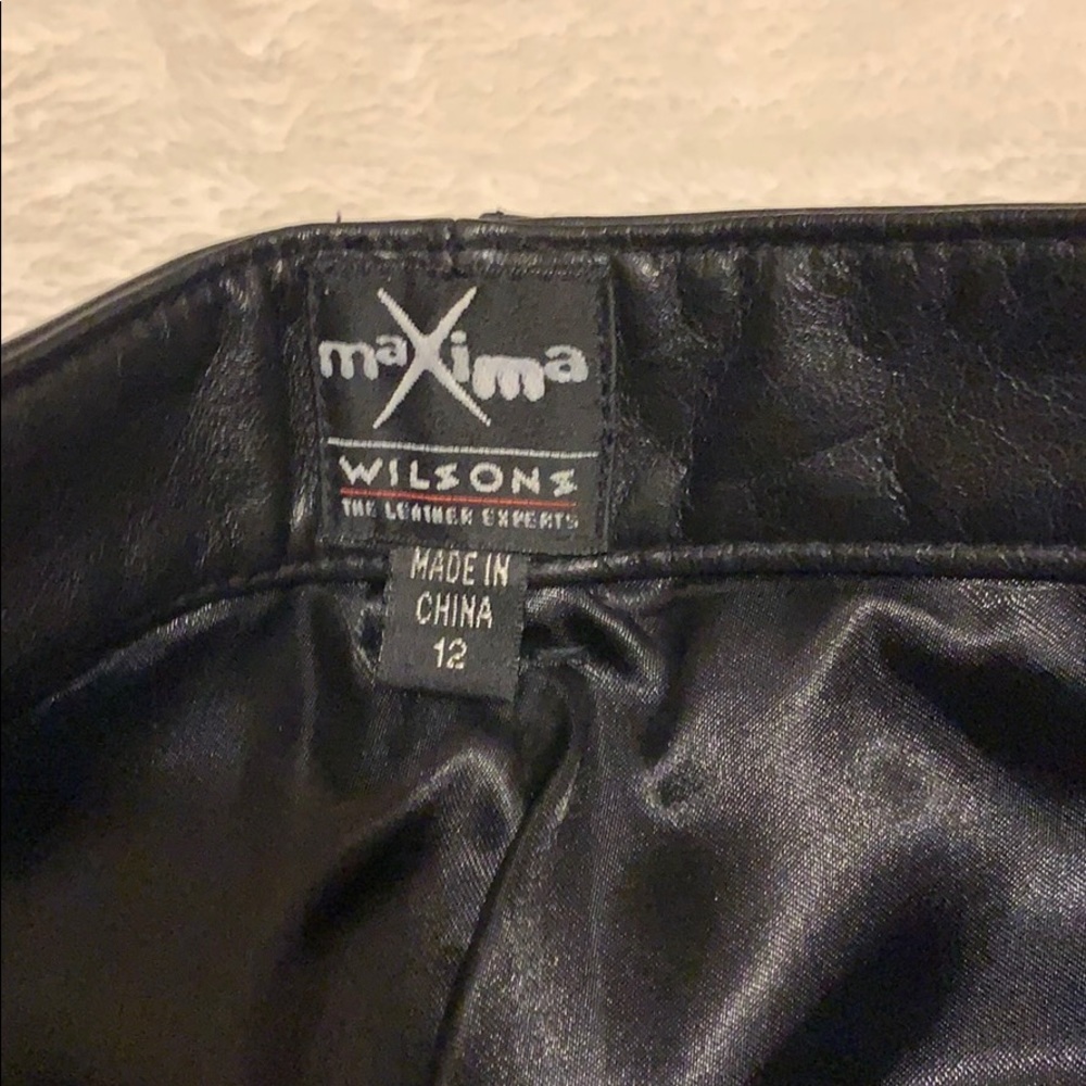 Wilsons Leather Black Straight Leg Pants - Picture 6 of 12